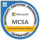 Microsoft Certified Solutions Associate - Universal Windows Platform issued to Petr Nejedlý
