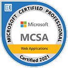 Microsoft Certified Solutions Associate - Web Applications issued to Petr Nejedlý